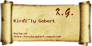 Király Gobert névjegykártya
